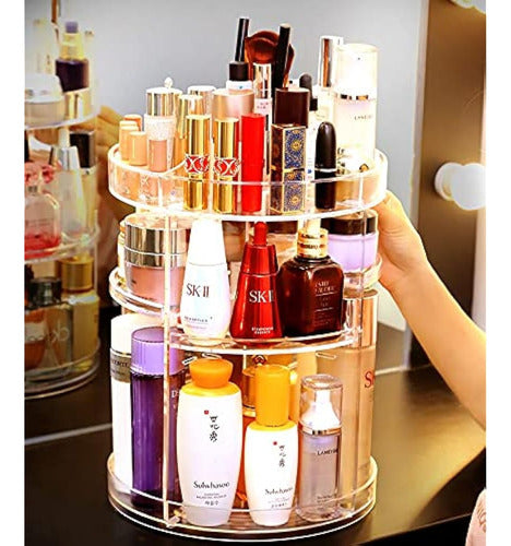 CQ Acrylic Organizador De Maquillaje Giratorio De 5