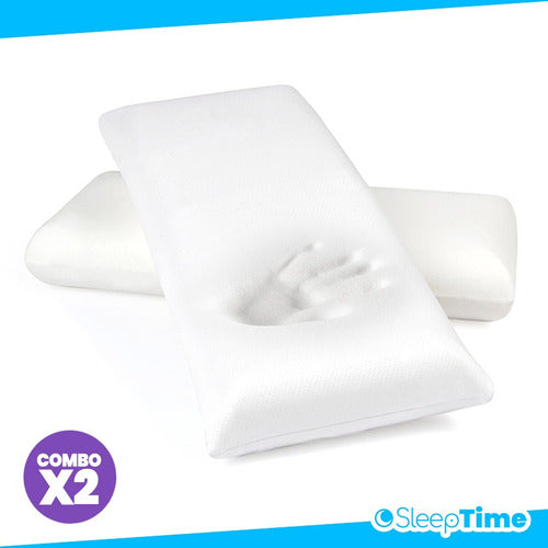 SleepTime Combo X2 Smart Pillows 60x40x10 with Cover 1