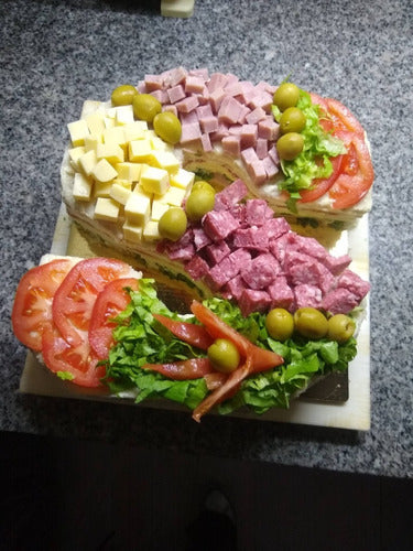 Torta Salada De Miga Letra Num C/picada Mataderos Alodewilly 7