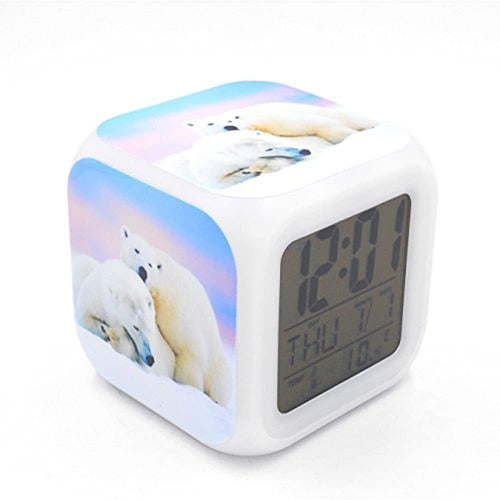 BoFy Polar Bear LED Alarm Clock – Creative Multifunctional Wake-Up Personality 0