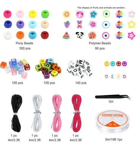 Kit De Elaboración De Pulseras Para Niñas Con Cuentas Variad 2