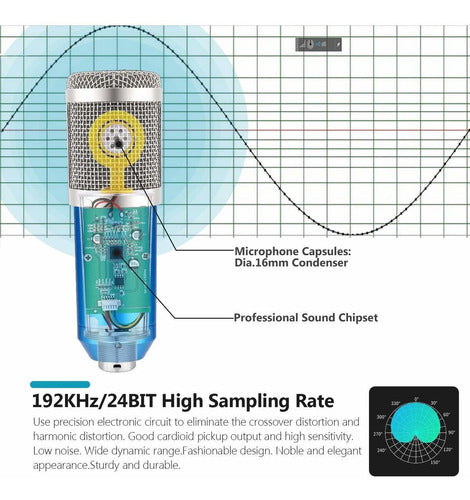 Microfono Neewer Nw-8000-usb Usb Kit 192khz/24bit Plug And P 4