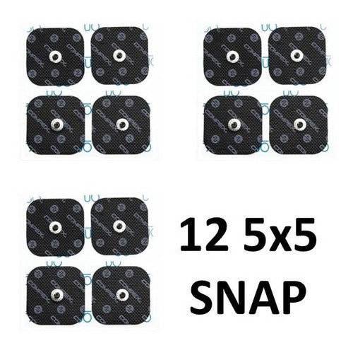 Compex Electrodos Snap - Kit 12 Unidades 5x5 1