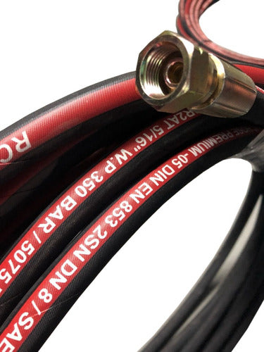 RC Distribuidora High-Pressure Washer Hose R2 5/16 X 25 M with Quick Connectors 2