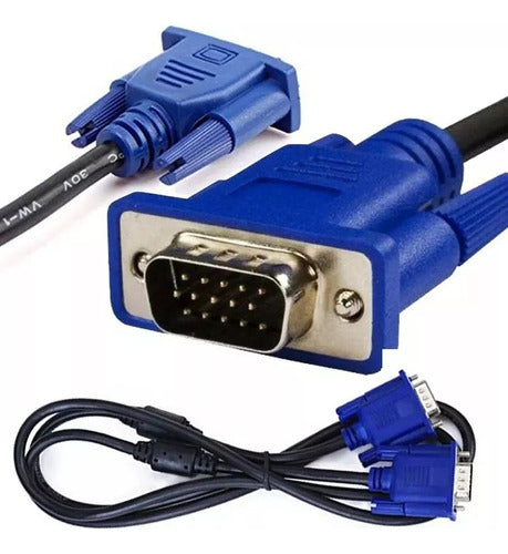 Generic VGA to VGA Cable 3m Male to Male Monitor Dual Filter 0