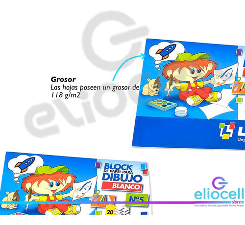 Luma Block De Dibujo Blanco N° 5 Pack X 10 4