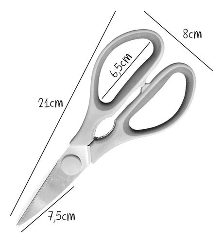 The Kitchen Multifunction Kitchen Scissors Stainless Steel C/ Nut Cracker 4