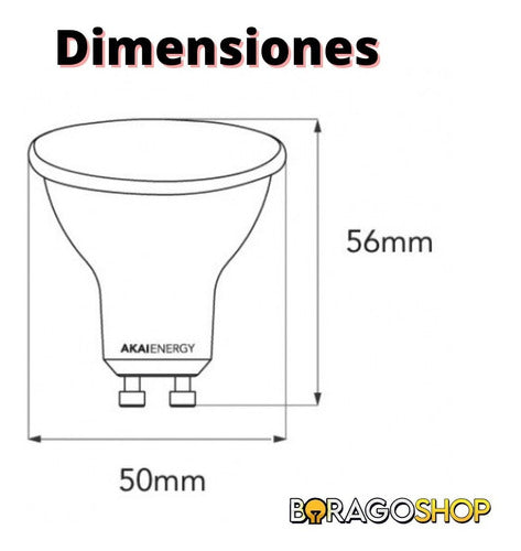 Boragoshop Pack X20 LED Dicroic Lamp 7W GU10 Warm/Cool White 2