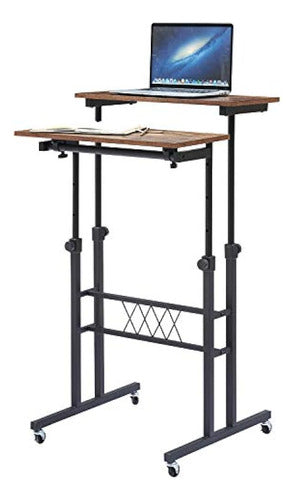 Vecelo Adjustable Height Standing Desk Carriage 0