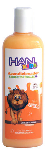 HAN Shampoo + Rinse + Kids Cream Detangler with Natural Extracts 2