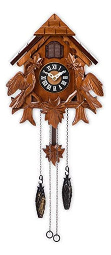 TIMEGEAR Cuckoo Clock with Night Mode, Quartz Movement and Decor 0