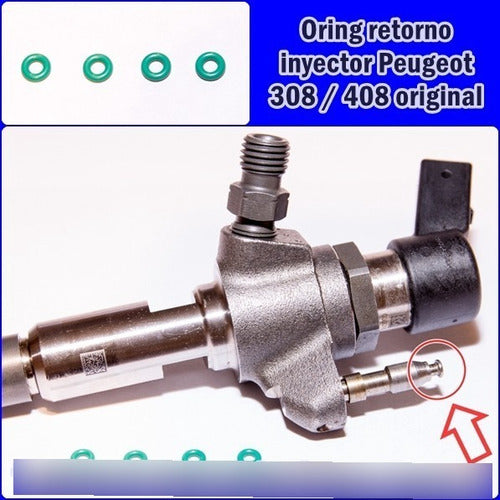 VDO Continental Oring Retorno Inyector Peugeot 308 / 408 X 4 Unid. Original 2