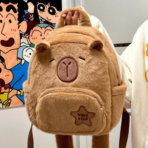 Mochila Fofa De Boneca Capivara De Pelúcia, Mochila De Grand 4