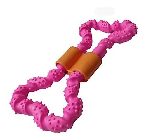 Oasis Large Pink Braided Bone Chew Toy for Pets 1