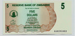 Fk Billete Zimbabwe 5 Dolares 2006 P-38 Sin Circular Lujo. 0