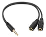 Cable 3.5 Auxiliar 2 Hembras 1 Macho (Ideal P 2 Auriculares) 0