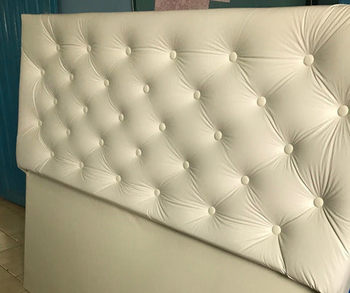 Tufted Upholstered Bed Headboard for Single Bed, Eco-Leather, Custom Color 3