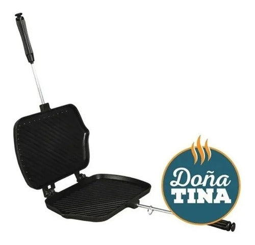 Double Sandwich Maker Teflon Non-Stick Aluminum Doña Tina 4