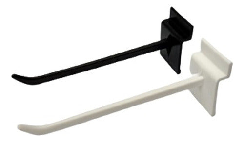 200 Plastic Blister Hangers for Slat Panel - 12 or 5 cm in White or Black 0