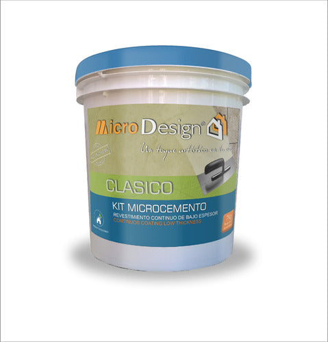 Microdesign® Microcemento Premium 10m2 18kg C/ Hidrolaca Pu 0