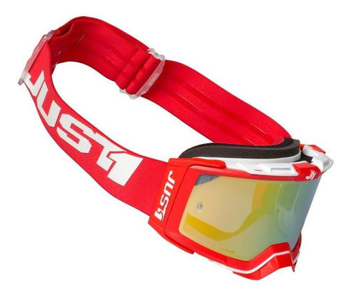 Just1 Nerve Absolute Red / White Motocross Goggles 1