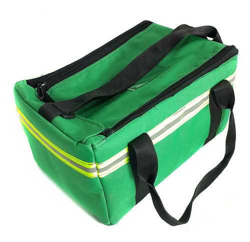 Bomberomanía Green Medical Kit Bag with Reflective Strips 0