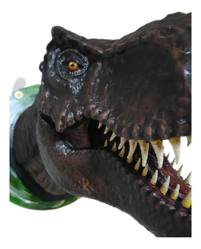 T-rex Cabeza 40 Cm Con Base 2