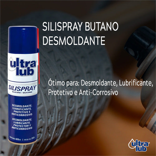 Silicone Spray Silispray Desmoldante 420m Ultra Lub Kit C/3 6