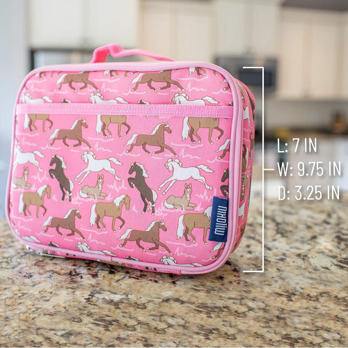 Wildkin Pink Lunch Box with Horses 4