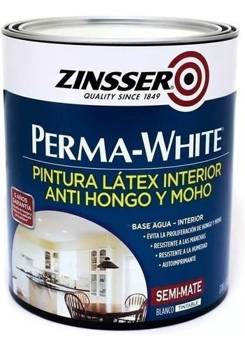 Rust-Oleum Zinsser Perma White X4 L Semi Mate Pintu Don Luis Mdp 1