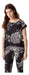 Etam Blusa Kali Estampada Manga Corta Mujer Negro Nuevo 0