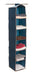 Hanging Fabric Organizer 6 Shelves Blue 27x29x122 Cm 0