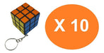 Faydi Pack X10 Llaveros Cubo Mágico Estilo Rubik Souvenir 3x3 Cm 1