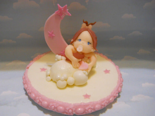 Nubecitas Adorno De Torta Cigüeña Baby Shower Bautismo Nacimiento 6