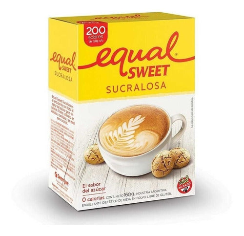 Equalsweet Sucralosa X 200 Sobres C/u 3 Cajas 1