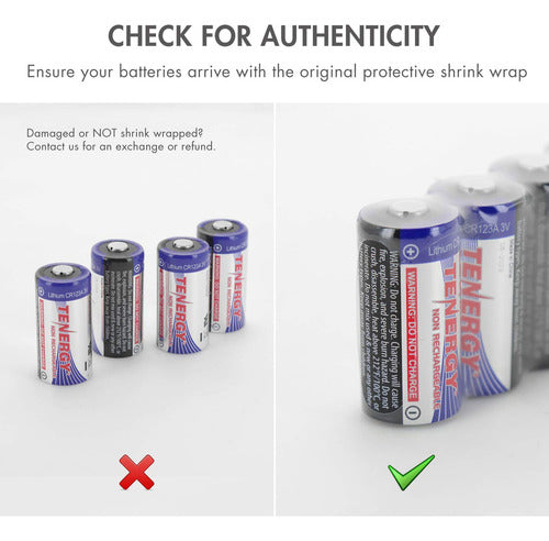 Tenergy Propel 3V CR123A Lithium Battery 6