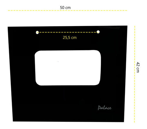 Escorial Kitchen Glass Visor Palace 50x42 Cm with Holes 1