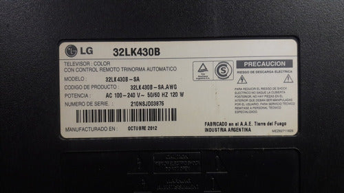 Placa Tcon Tv LG 32lk430b 6