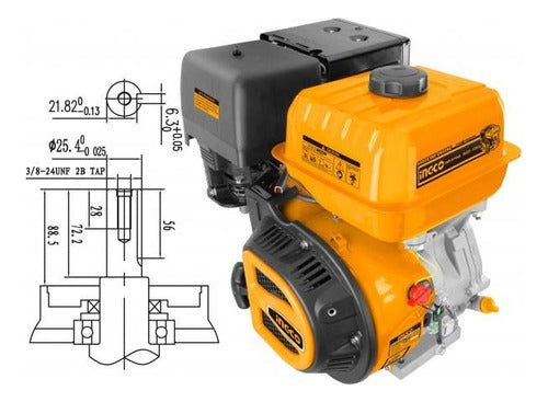 Motor A Gasolina 13hp 4 T Ohv Ingco Gen1882 - L N F 0