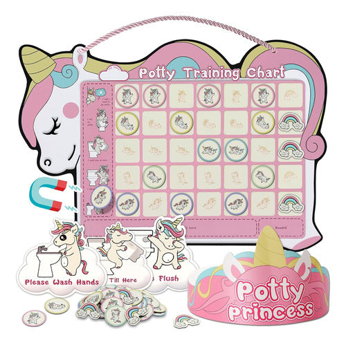 Babebay Unicorn Design Training Chart for Girls 0