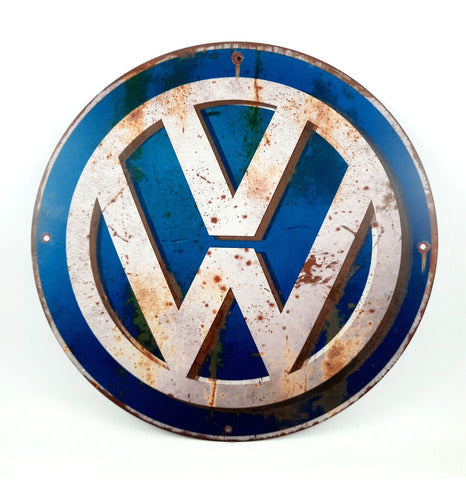 Volkswagen Round Metal Sign 30 Cm 0