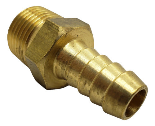 Industria Nacional Acople Racord Manguera Espiga 10mm - 3/8 Bronce Rosca 3/8 0