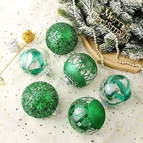 6 Bolas De Navidad Ps Xmasexp - 3 Diseños Verdes 10cm 3