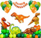 Set Deco Cumple Globos Dinosaurios T Rex Gigante Banderin 0