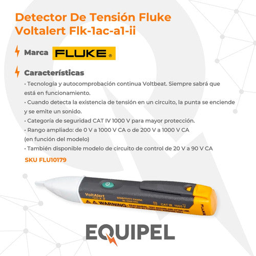 Detector De Tensión Fluke Voltalert Flk-1ac-a1-ii 1