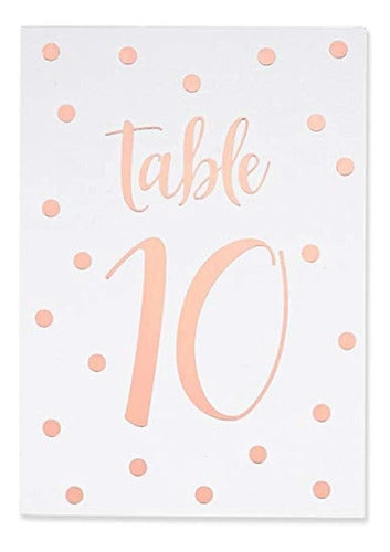 Sweetzer & Orange Rose Gold Table Numbers for Weddings 1 0