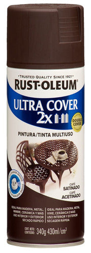 Rust-Oleum Ultra Cover 2X Café Satin Aerosol Spray Paint 340g 0