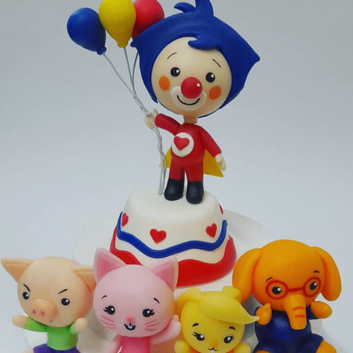 Plin Plin And His Friends Cold Porcelain Cake Decoration 0