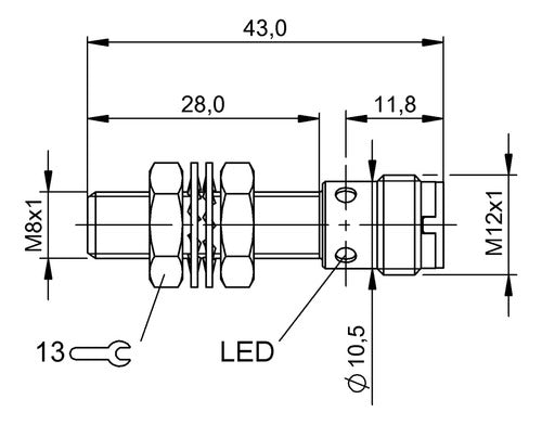 Sensor Inductivo M8 Pnp Nc Conector M12 4p Balluff- Bes00ce 1