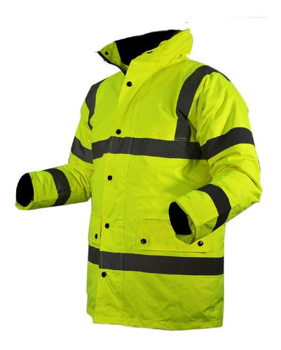 NUBUS Fluorescent Yellow Cold Jacket with Reflective Features - Sizes XS-S-M-L 1